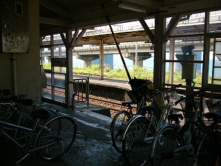 自転車と踏み切り
