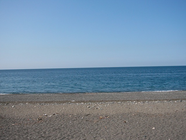 親不知ピアパークの海