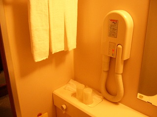 備え付けのU字型ドライヤー