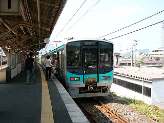 小浜線の列車の最後尾