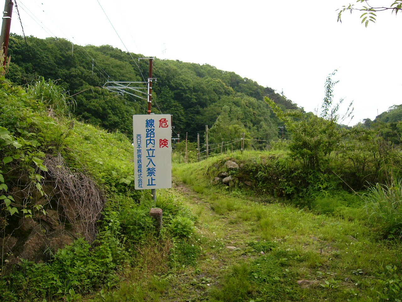 盛り土への農道